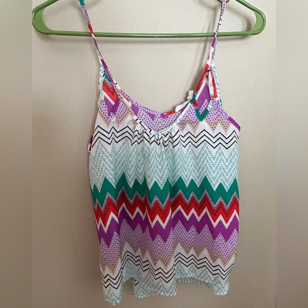 Lush multicolor silky top